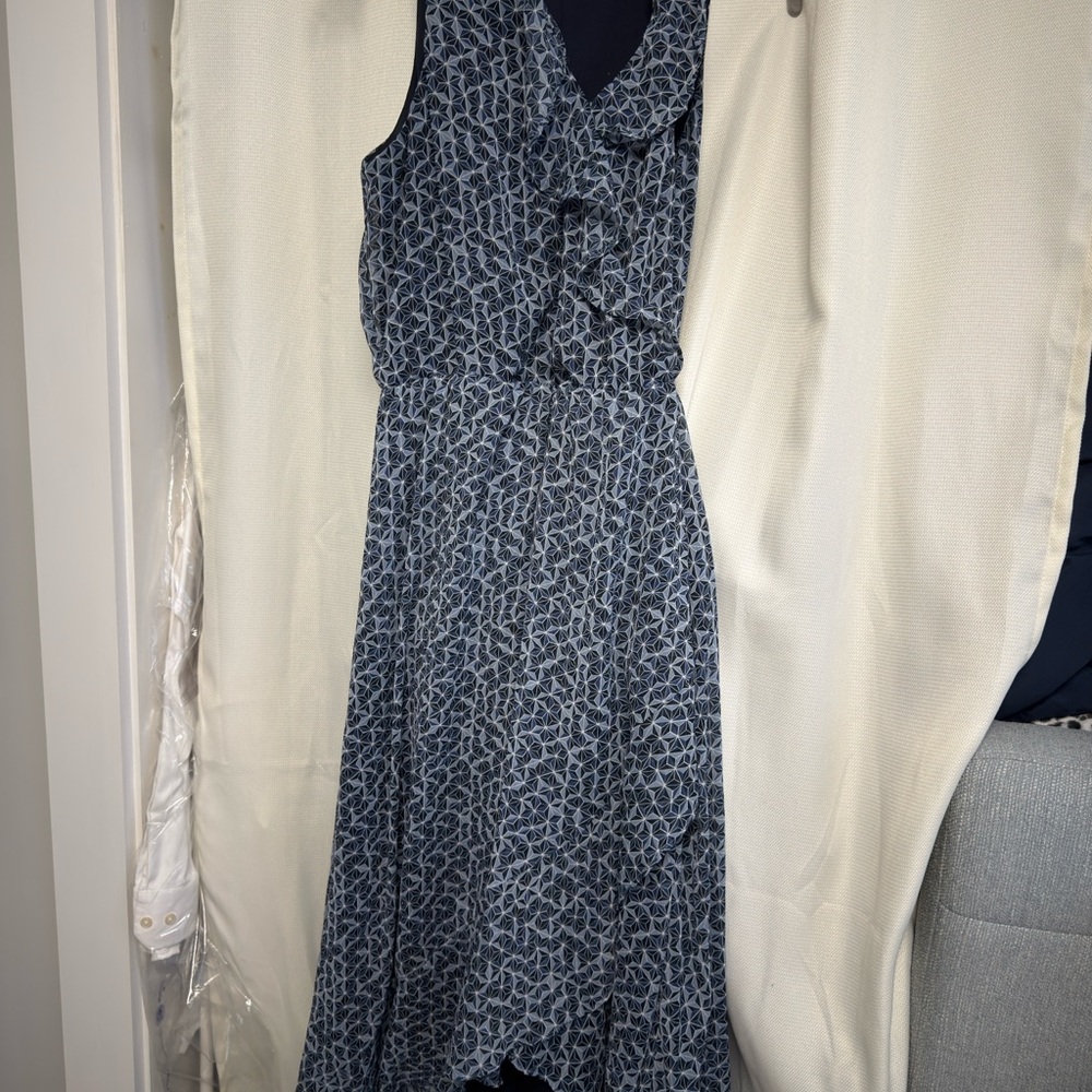 Banana Republic Asymmetrical Blue Dress